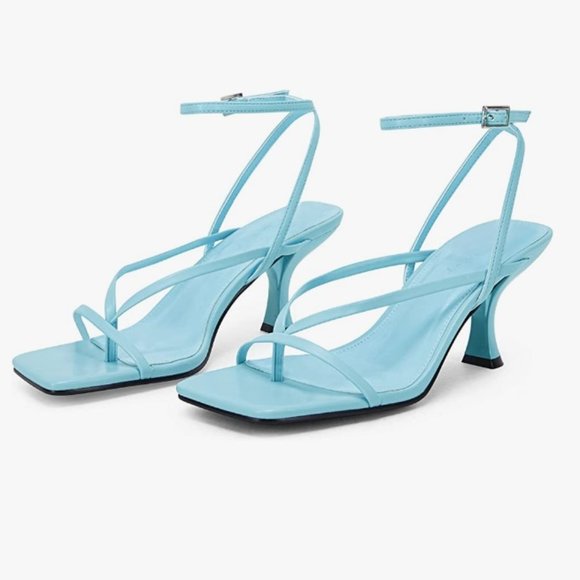 Piepiebuy Shoes Piepiebuy Womens Kitten Square Open Toe Heeled